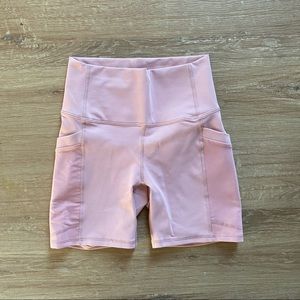 FABLETICS On The Go Rosebloom High Waisted 6" Shorts NWT, Size XXS / 0-2